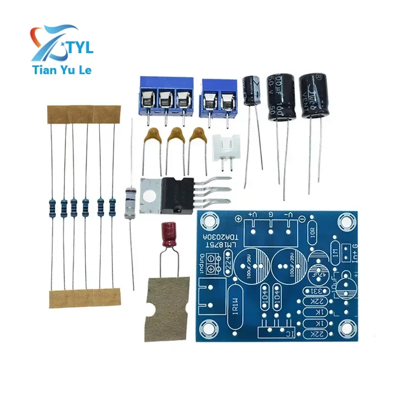 LM1875T Mono Amplifier Board DIY Kit Audio 30W Power AMP PCB Sound Production For Speaker LM1875