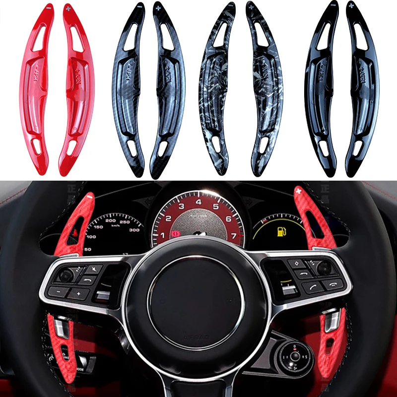 Para porsche panamera macan cayenne carrera 911 718 991 spyder 918 cayman volante do carro shift paddle estender shifters dsg