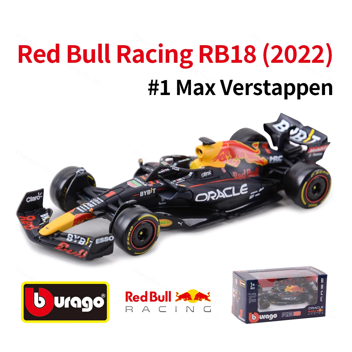 Bburago 1:43 2022 RB18 Red Bull F1 Racing Formula Car Static Simulation Diecast Alloy Model Car