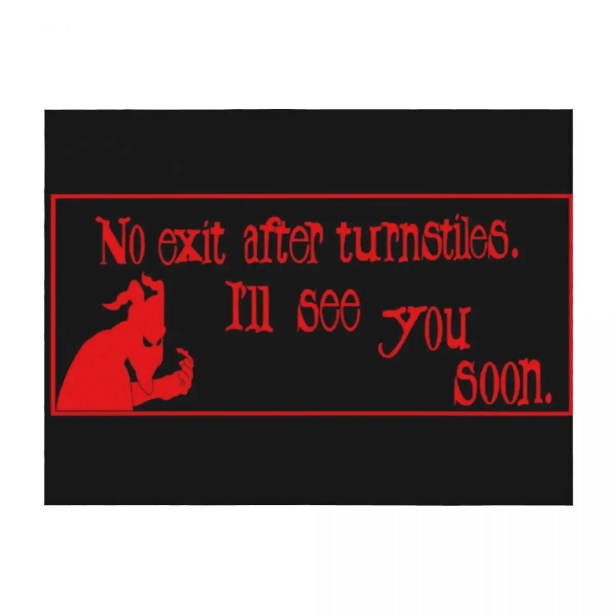 

Final destination 3 (rollercoaster ride sign) (YOU MAY NEVER RETURN!) Throw Blanket Beach Loose Soft Plush Plaid Blankets