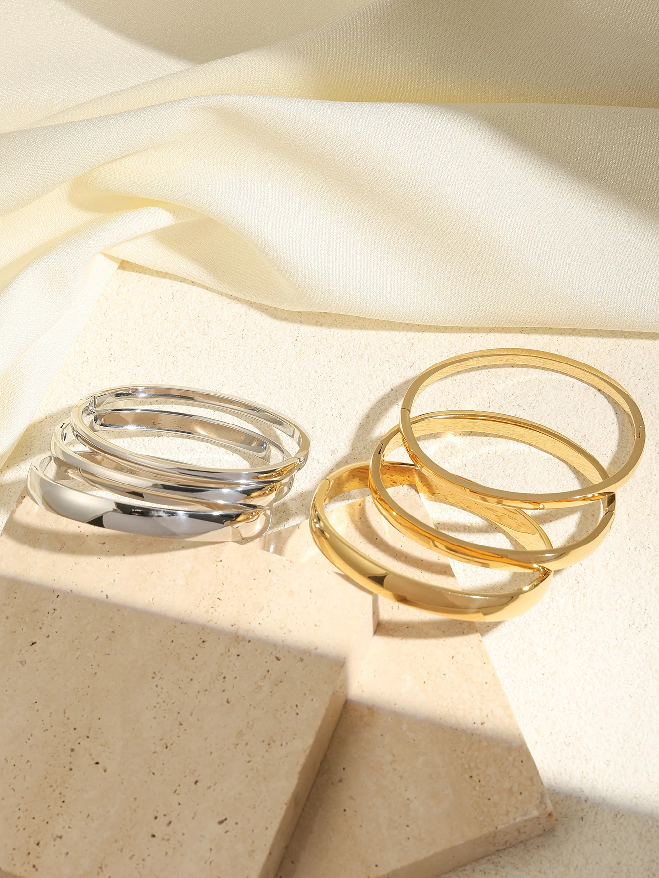 New Fashion 4mm/6mm/8mm Stainless Steel Bracelet Bangle For women's Couples Matching Charm Cuff Wrist Luxury Jewellery image 5