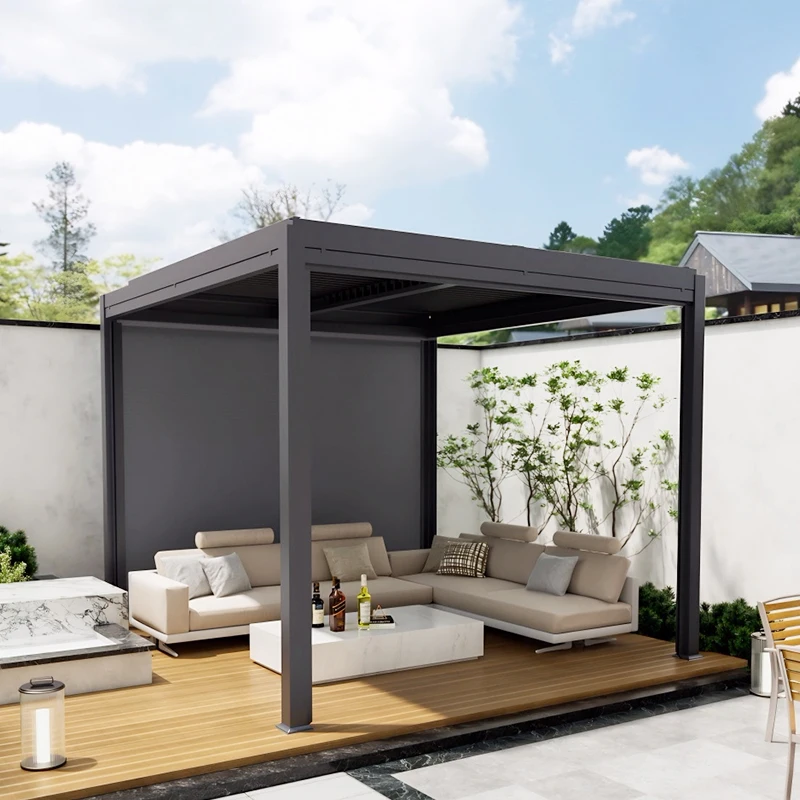

High Quality Aluminum Pergola Outdoor Garden Waterproof Louvered Stargazer Pergola