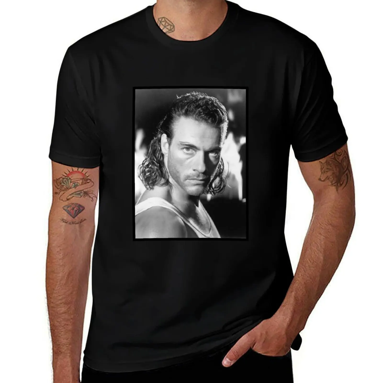 Black and white kickboxer T-Shirt printed t shirts for man T-Shirt
