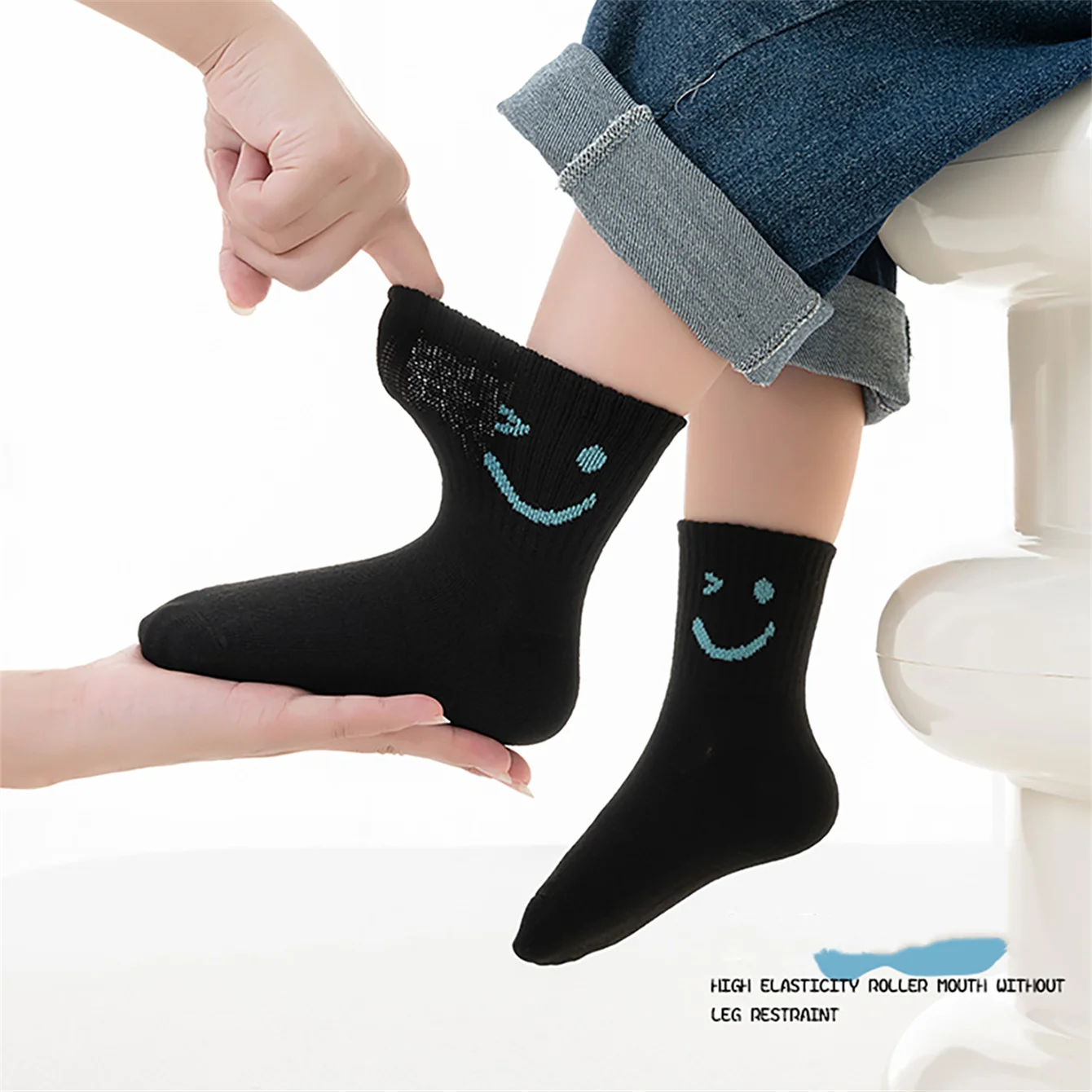 5 أزواج من الجوارب العصرية المصنوعة من قماش الجاكار للتعبير الموسمي للربيع والخريف، جوارب لطيفة، مريحة ومسامية، مناسبة #6