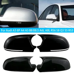 For Audi A3 8P A4 A5 B8 B8.5 A6L A8L RS6 S8 Q3 S5 RS3 Car Rearview Side Mirror Cover Wing Cap Exterior Door Rear View Case Trim
