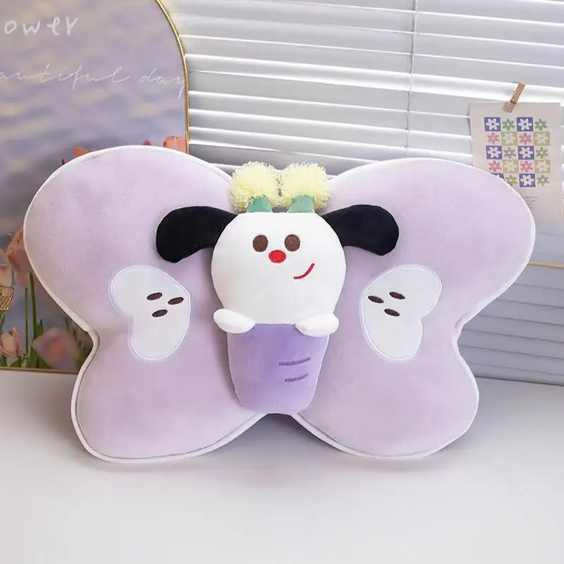 Película Anime que rodea la felpa 50cm fruta dulce mariposa almohada juguete súper suave lindo regalo perfecto para niños