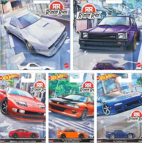 Original Hot Wheels Car Culture Series Fpy86 Sport Car Collection Models Alloy Ronin Run Series Mazda Rx7 Nissan 300 Car Gift