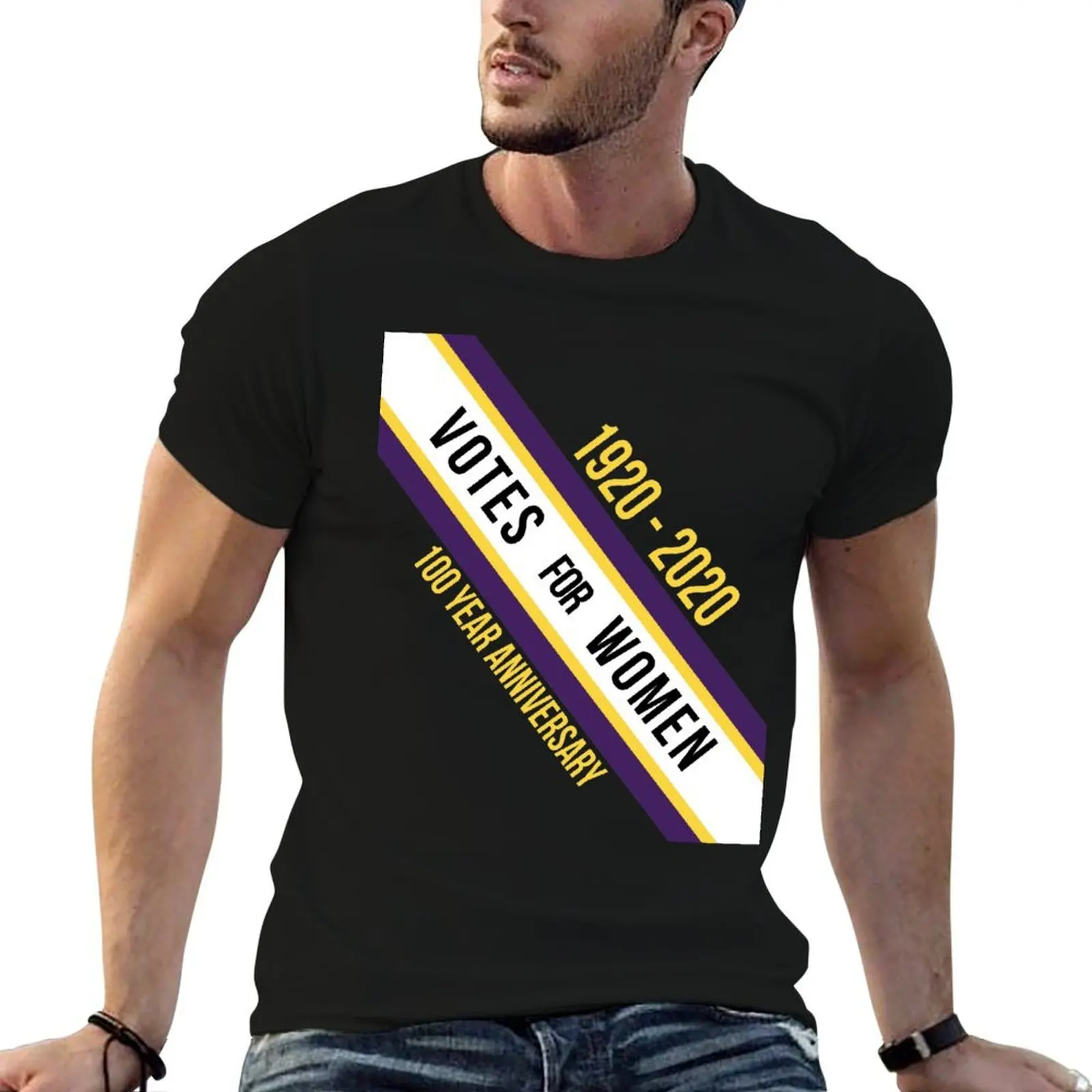 

Women Right To Vote USA 100 Years Suffrage 19th Ammendment T-Shirt t shirts for man cotton funny anime t shirts for man T-Shirt