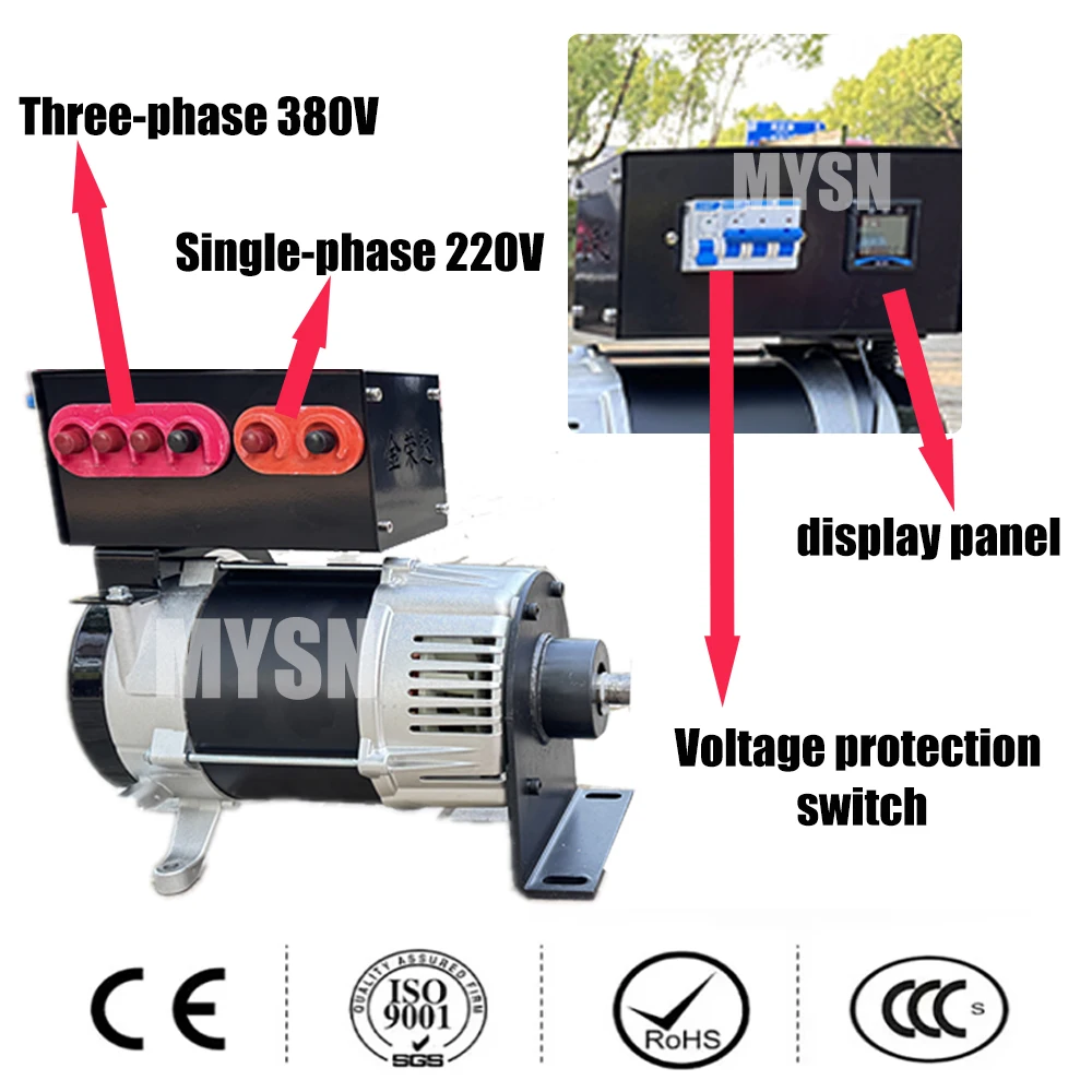 100KW 80KW 50KW Permanent Magnet Generator 380V 220V Free Energy Generator Low Speed Power Generation System For Water Turbine