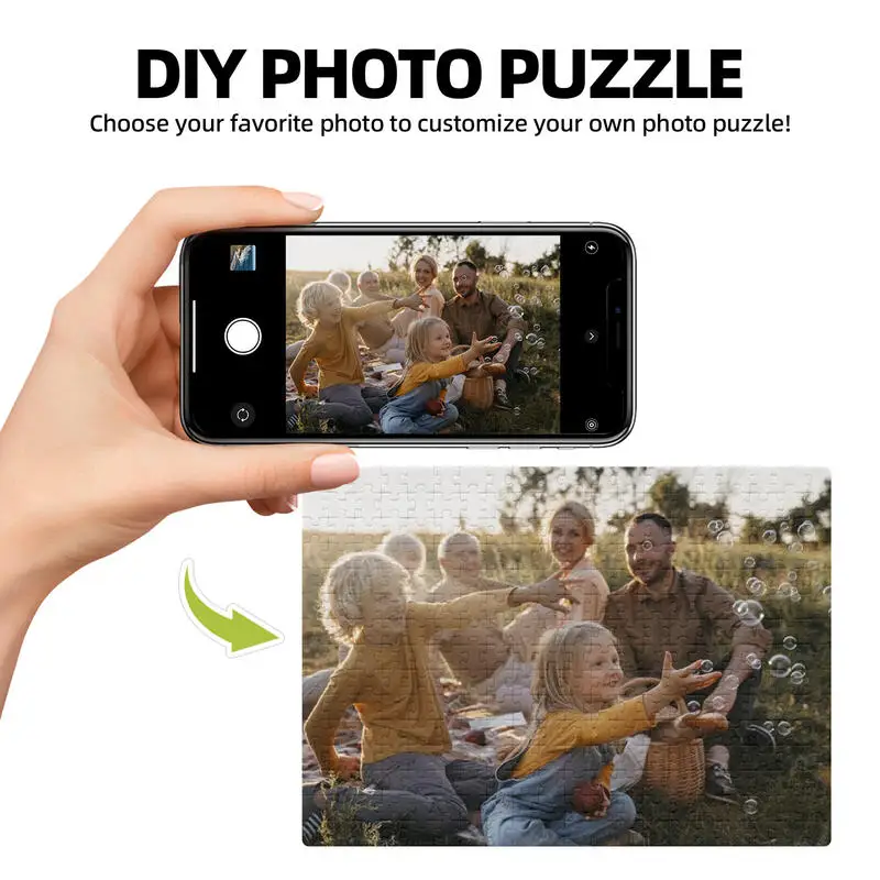 Custom Photo Jigsaw Puzzle Personalized Picture Puzzle Customized Your Own Image Paper Puzzle Multiple Sizes DIY Gift for Family