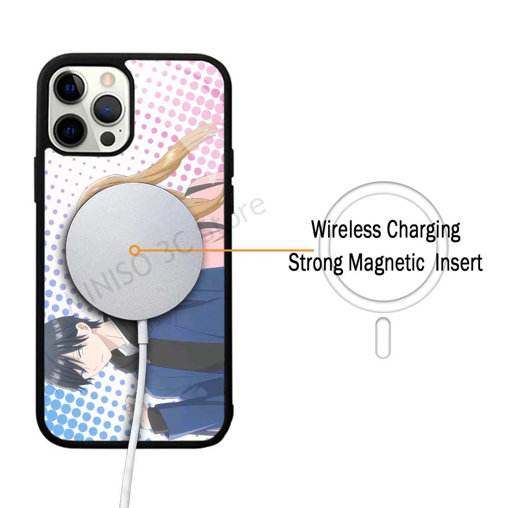 My Love Story With Yamada-kun At Lv999 Anime Phone Case Strong Magnetic For IPhone 15 14 13 Pro Max 11 12 Mini For Magsafe