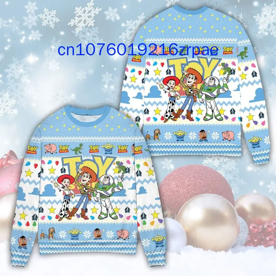 Toy Story Movie Christmas Sweater 3D Print Men and Women Casual Cartoon Sweatshirt Christmas Sweater