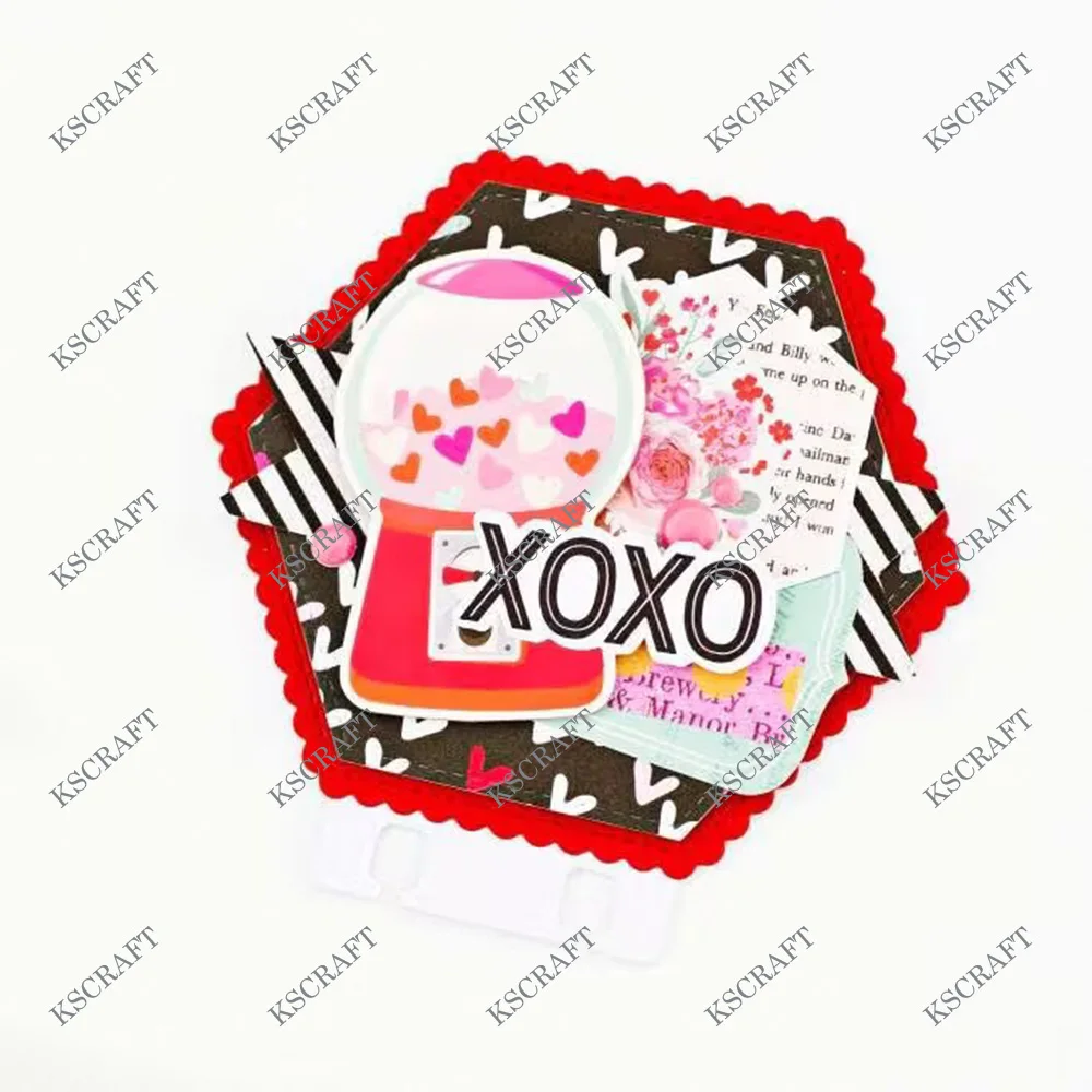 KSCRAFT Nested Hexagon Memorydex Frames Cutting Dies Stencils for DIY Scrapbooking Decorative Embossing DIY Paper Cards