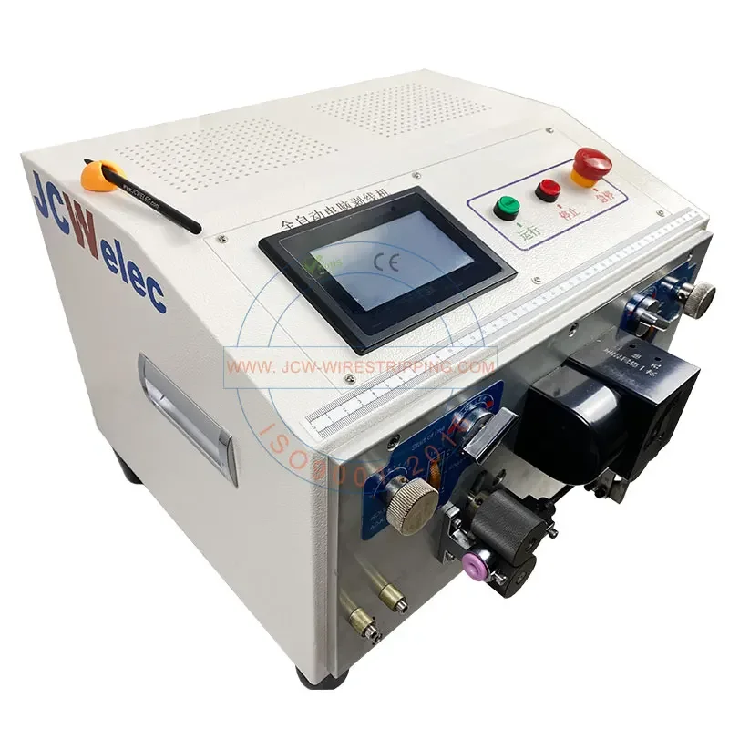 JCW-CS02 Electric wire measuring cutting and stripping machine small cable cut peeling equipment up to 6 sqmm