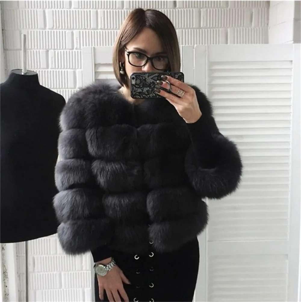 Imitation Fox Fur Grass Coat for Women, Warm and Casual Wear, Slim Fit Short Splice, New Fashion, 2023