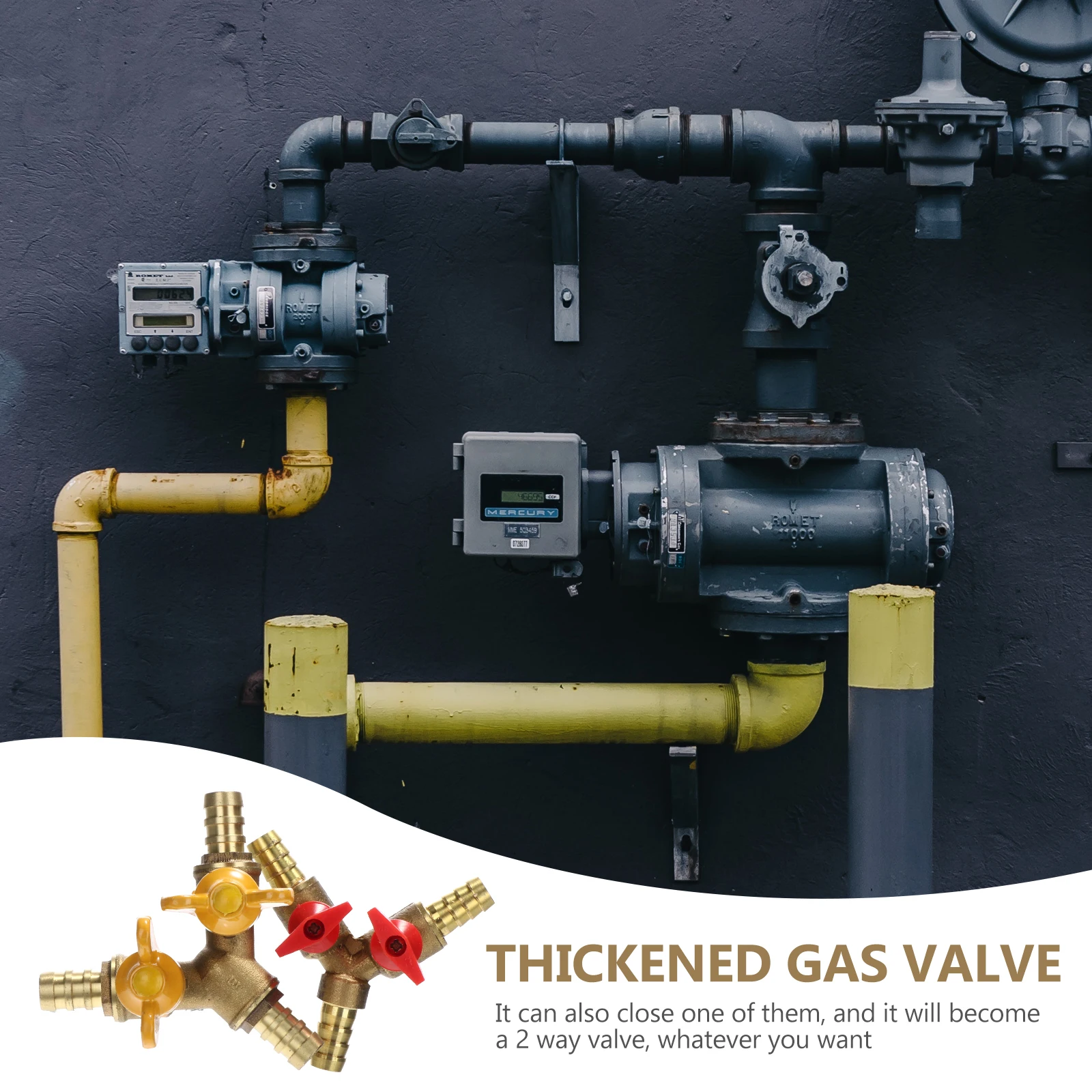 

2pcs Three Way Shut Off Ball Valve Premium Copper Gas Fuel Air Pipe Adapter Y-Shaped 3-Way Switch Dual Channel Oil for Welding