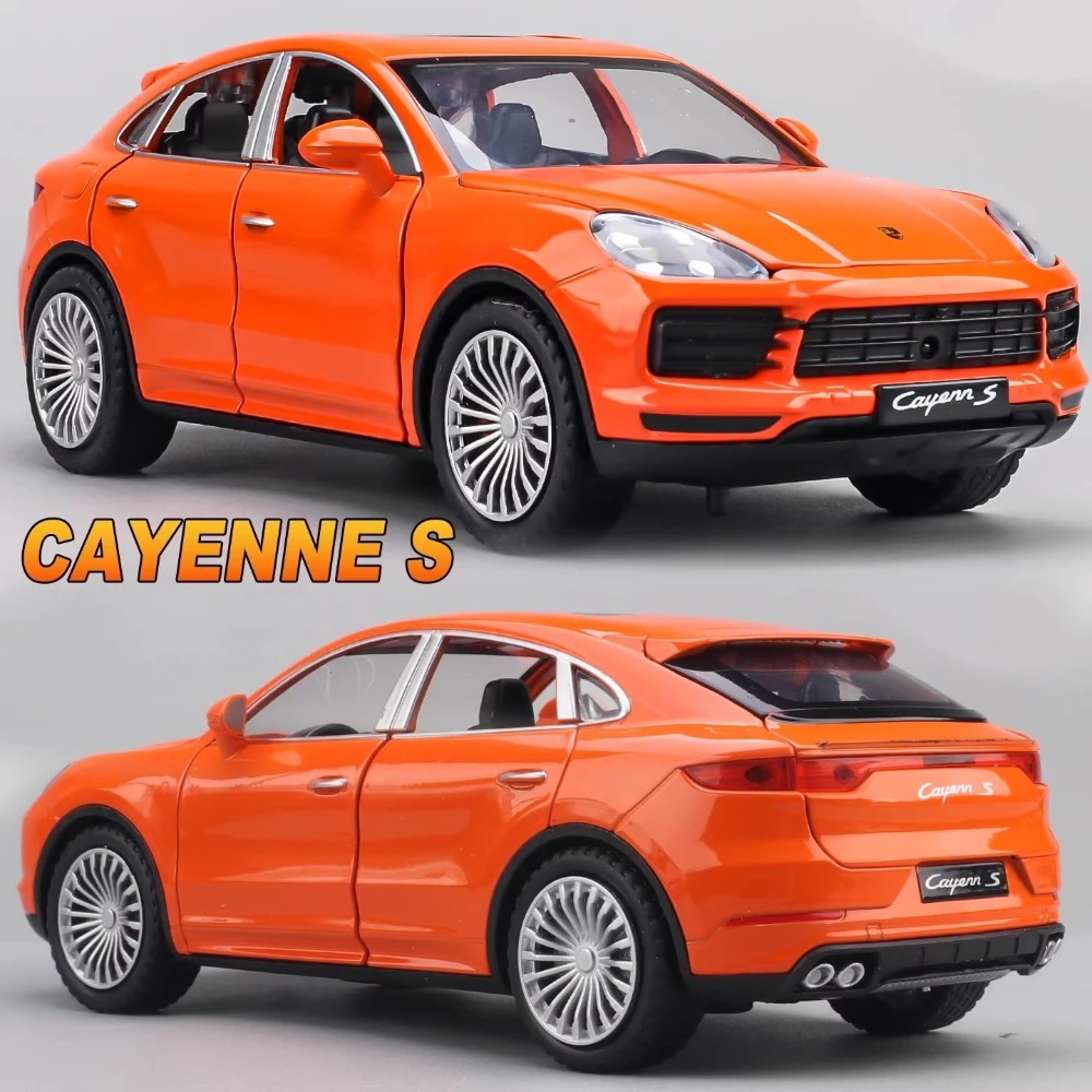

Масштаб 1:24 Cayenne S 911 Carrera RS, модель спортивного автомобиля, игрушка, звук, свет, металл, литые под давлением модели суперкара, украшения для мальчиков, автомобили, игрушки