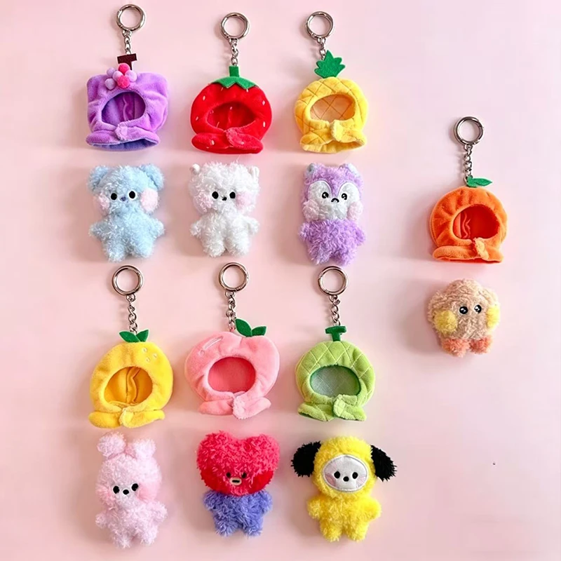 10cm Kawaii BOOTS  Small Animal Fruit Head Cover SeriesOrange Party Tata Chimmy Bag Pendant Keychain Decoration Gift Toy