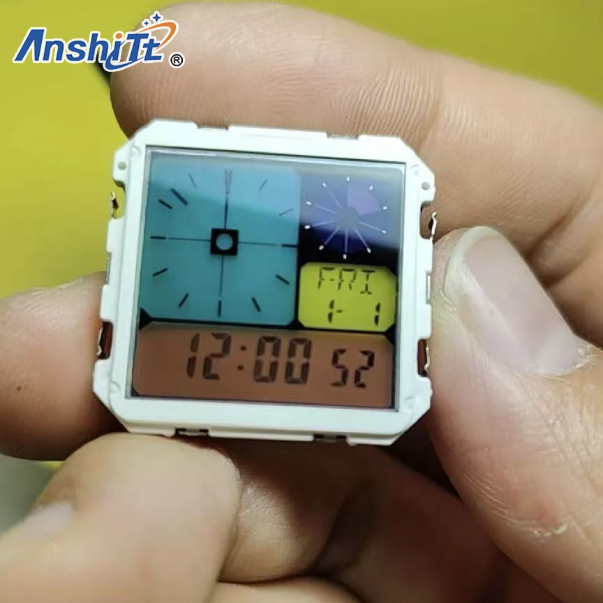 Folia polaryzacyjna 0/90 stopni, 5x5 cm, żółto-zielona, samoprzylepna, filtr polaryzacyjny liniowy, arkusze folii polaryzacyjnej do LCD do smartwatchów. — zdjęcie produktu 3