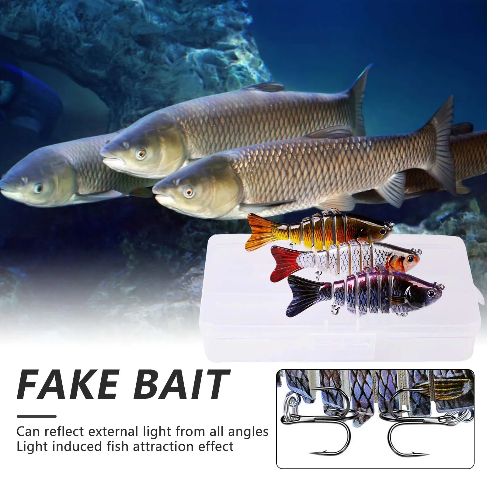 

Plastic Hard Casting Bait Sturdy and Durable Material Fishing Bait Suitable for Bass Trout Redfish SEC88