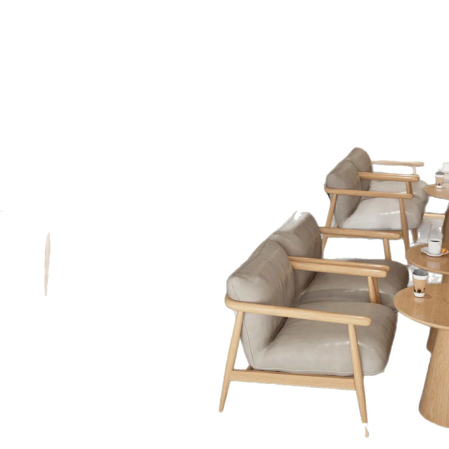 

#For Nordic minimalist small apartment living room leisure single chair new Chinese solid wood line armchair designer sofa