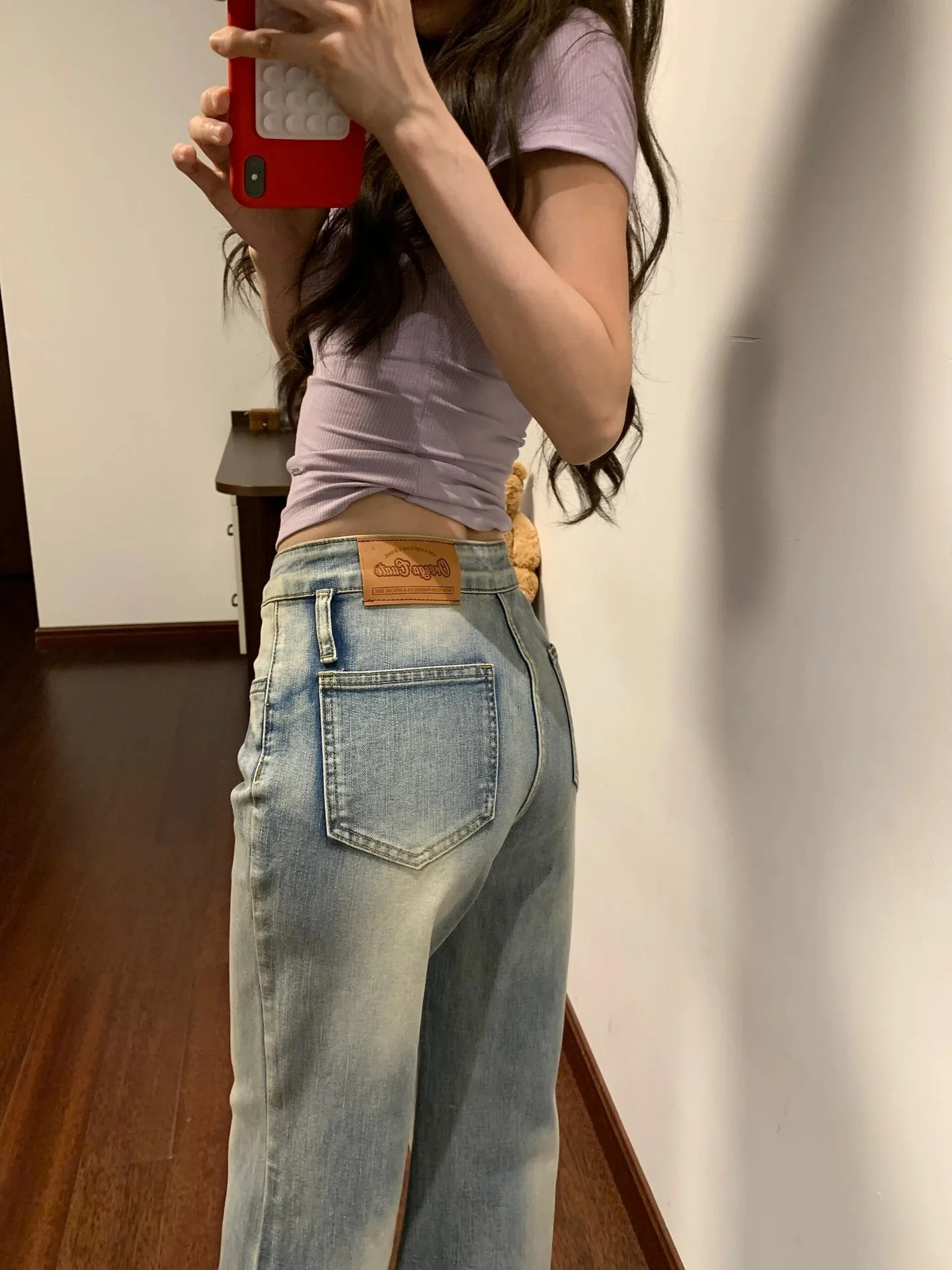 

Low Waist Bell Bottom Denim Jeans Women's American Retro Style Summer New Slimming Flared Pants Casual Commute Wind