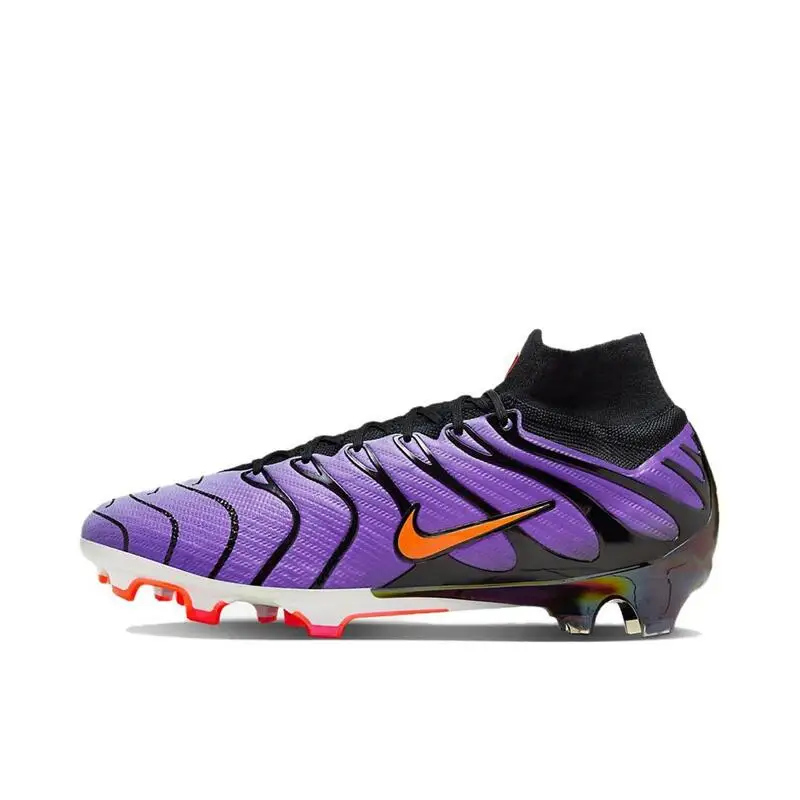 Nike Zoom Mercurial Superfly 9 Elite FG Men's Soccer Shoes, Anti Slip, Wear Resistant, Shockproof Football Shoes, Purple Black