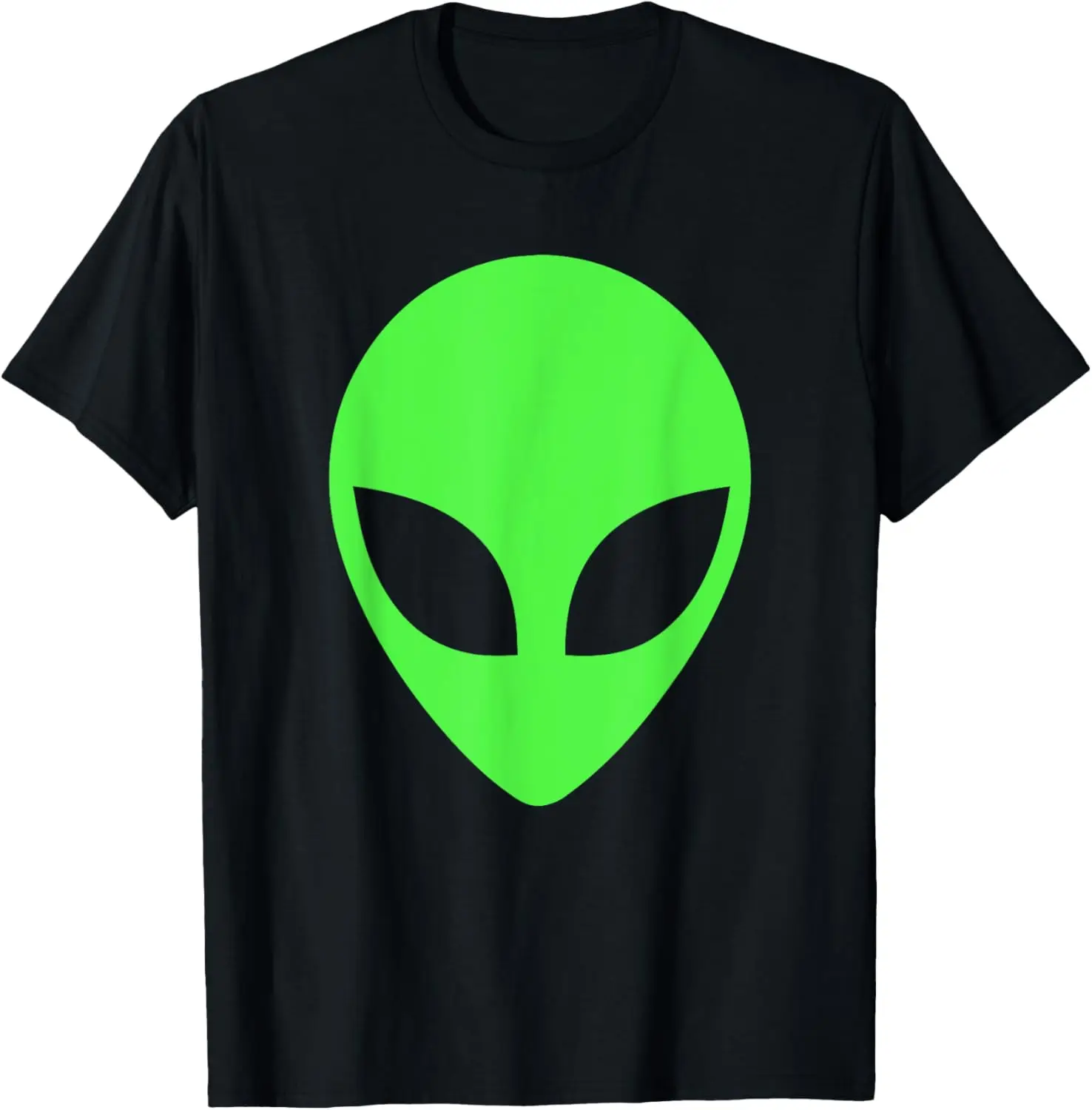 Green Alien Head 90's Style Funny Alien T-Shirt Short Sleeve Tee Streetwear Clothing Customizable Graphic T Shirts Camisas S-5xl