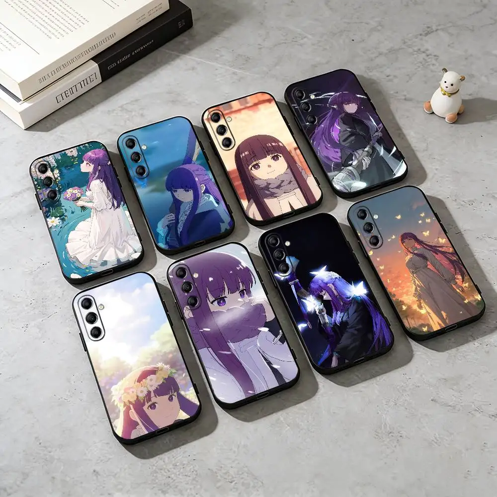 

F-Fern Frieren Anime Character Phone Case For Samsung Galaxy A73,A72,A71,A70,A53,A52,A51,Soft Silicone Black Cover