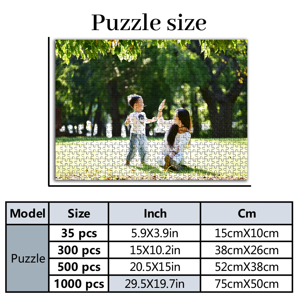 35/300/500/1000pcs Personalized Custom Photo Puzzle wedding photos Customize Education Puzzle Toy