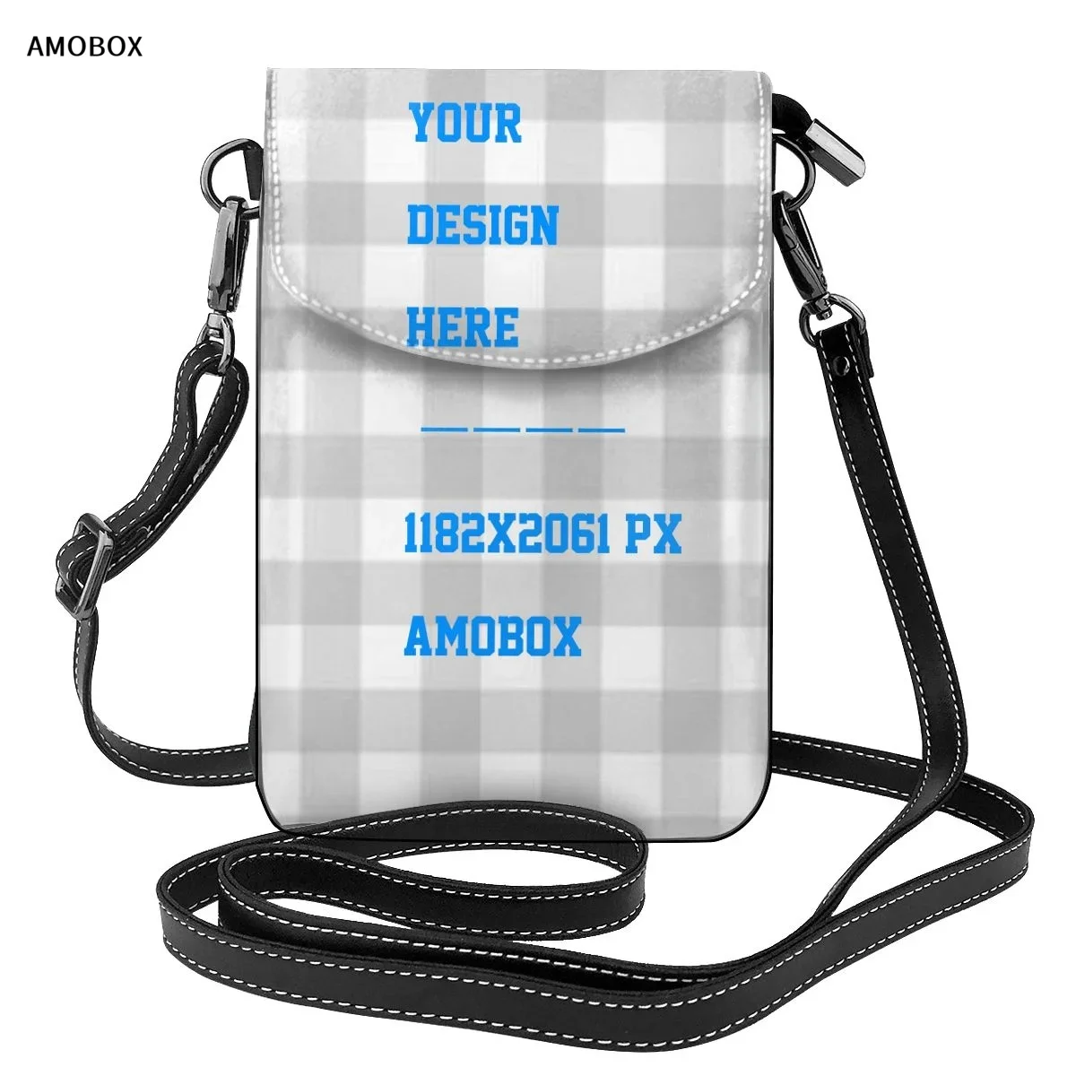 

AMOBOX-Customizable Crossbody Phone Bag for Women, Small Leather Shoulder Purse and Handbag