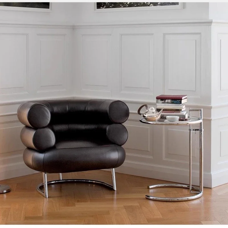 Stainless Steel Craft Popular Ins Lift Round Side Table Small Tea Table Living Room Transparent Tempered Glass Coffee Table