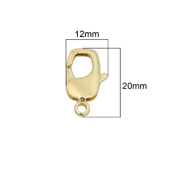 1pcs 14k gold plated brass Lobster clasps for DIY bracelets necklace handmade jewelry making components