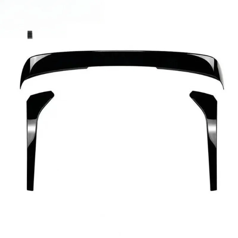 Gloss Carbon Fiber Modified Rear Bumper Window Trim Trunk Spoiler