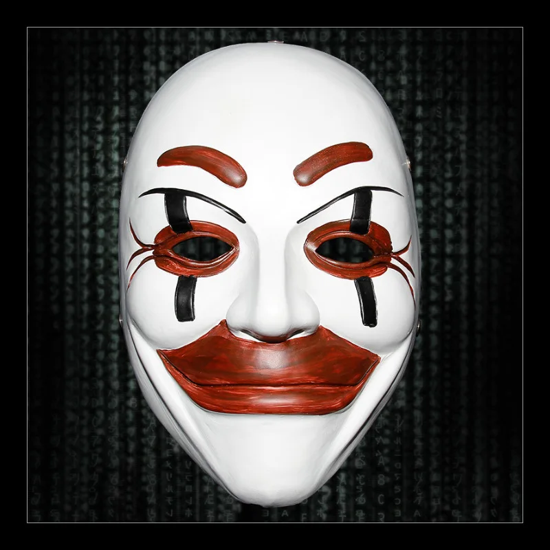Halloween The Puppet Mask Red Blue Face Boutique Resin Clown Joker Masks Five Nights Horror Cosplay Prop Party Collect Decorate