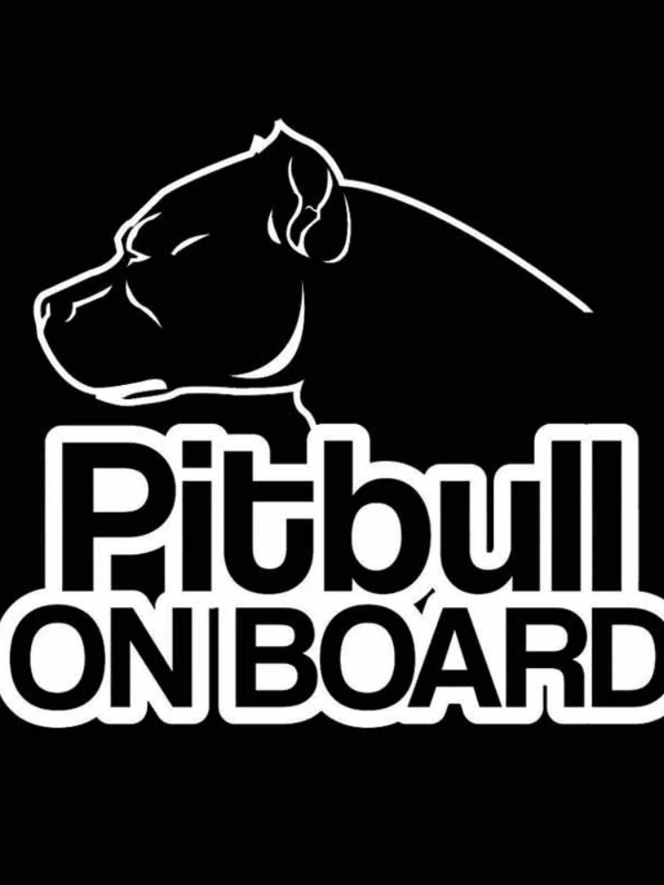 Pitbull car police dog car sticker waterproof sticker notebook computer suitcase motorcycle car accessories PVC, 16cm * 13cm