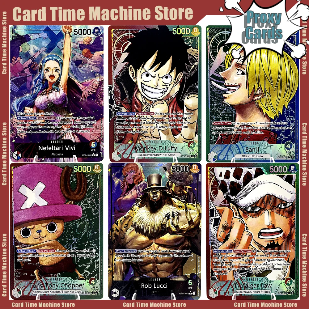 

One Piece Cards OPCG Proxy Cards Eustass Luffy DIY Cards Collection Board Games Marco enel Reiju English Gift for Fans Ready