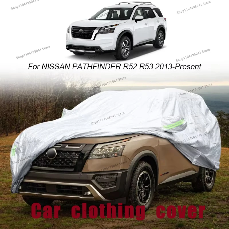 

Для NISSAN PATHFINDER полный автомобильный чехол дождь мороз снег автомобильный защитный чехол, защита от ультрафиолета, защита автомобильной краски