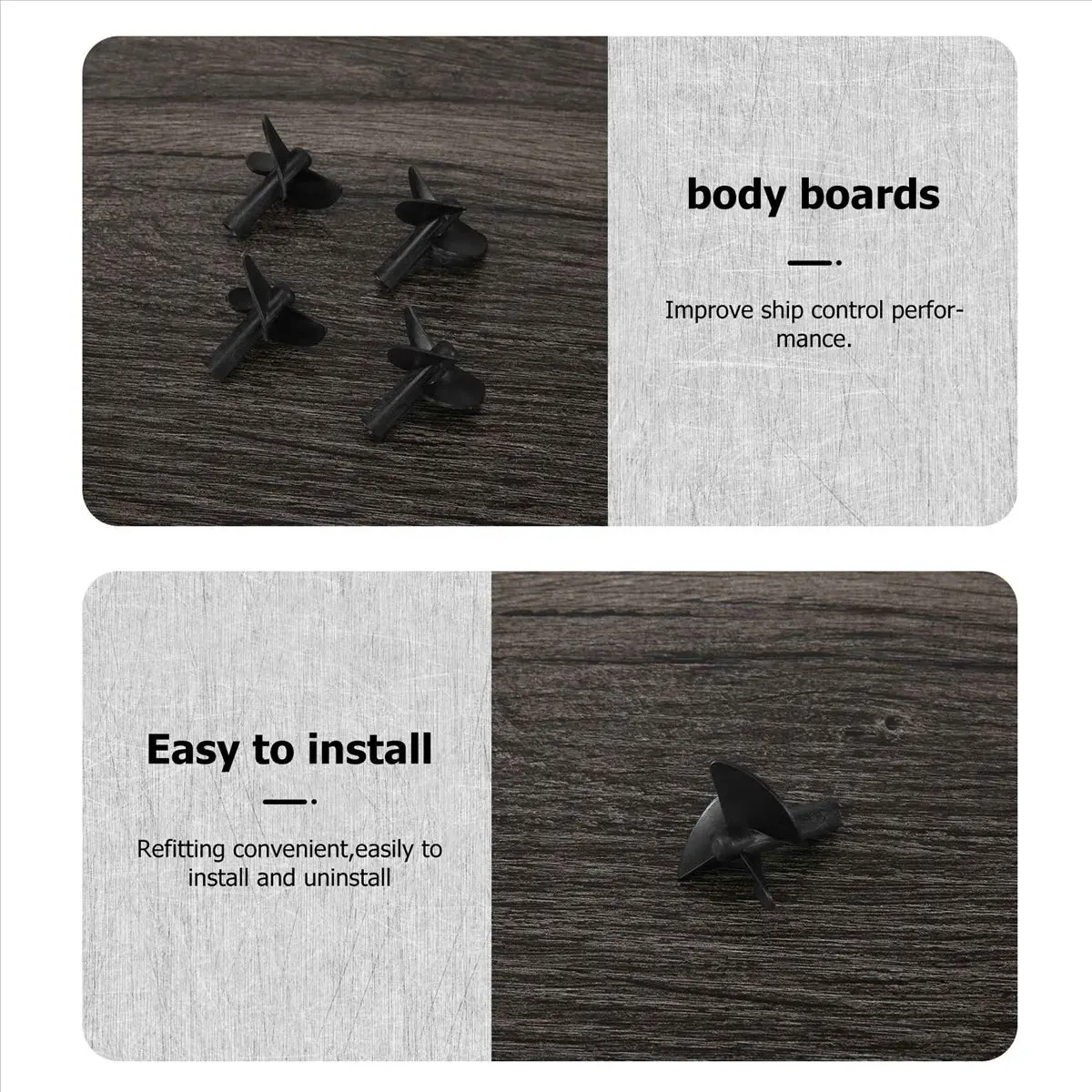 ABPF RC Boat Spare Parts Propeller Set for 2011-5 Fishing Tool Bait Boat Fish Finder Ship Part Positive & Reverse Propeller,4 Pc