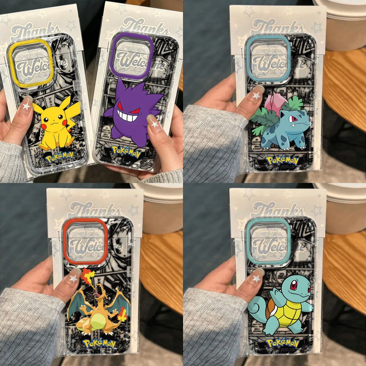 Cute Pokémon  Phone Case For Samsung Galaxy S26 S25 S24 S23 FE Note20 Edge Plus Ultra Lite 5G Clear Cover