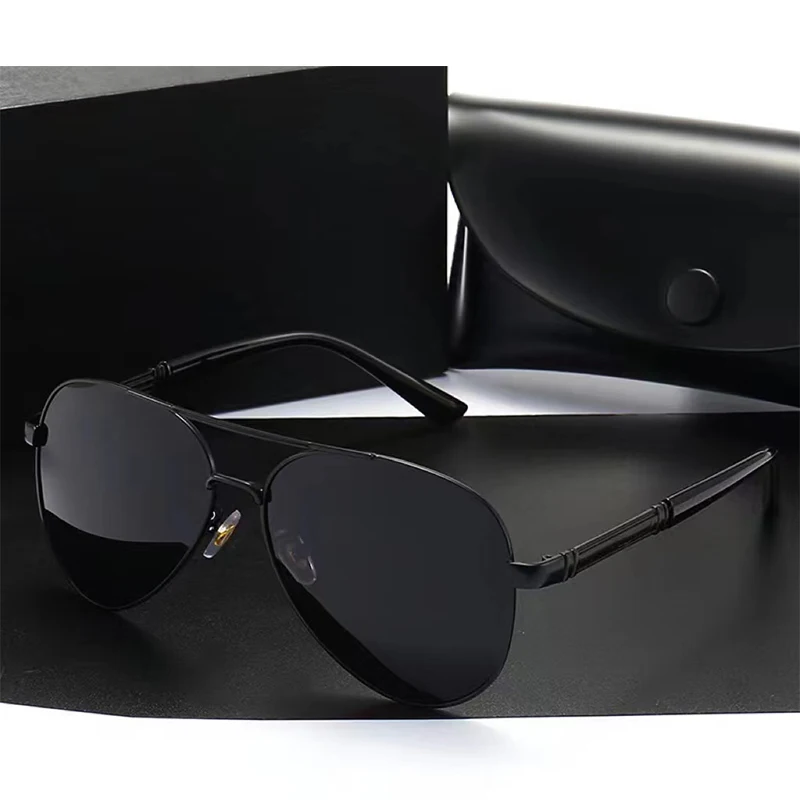 Luxury Men's Polarized Metal Sunglasses Driving Sun Glasses For Men Women Brand Designer Vintage Eyewear UV400 Oculos De Sol view 3
