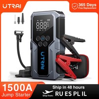 UTRAI 150PSI Air Pump Car Battery Emergency Boosters 1500A Car Jump Starter Power Bank Portable  Starting Device Car Starter New