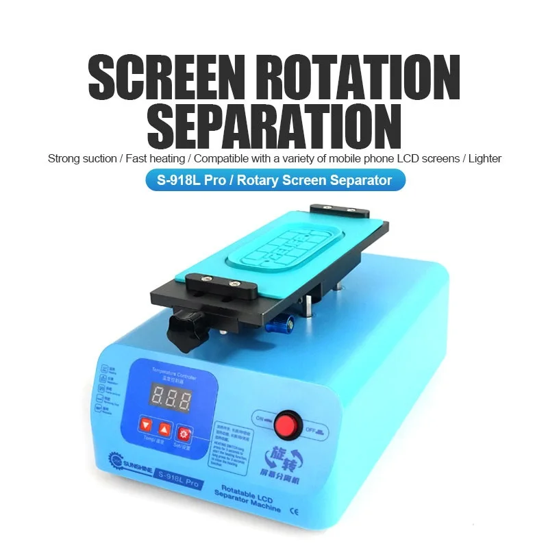 SUNSHINE S-918L Pro 8.5-inch Rotary Separator Support Screen Separation machine LCD Disassembly Tool