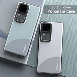 Porcelain Case For Vivo V30 Case Comfortable Touch Phone Cover For Vivo V30 Pro 5G Funda Luxury Soft Silicone Shockproof Bumper