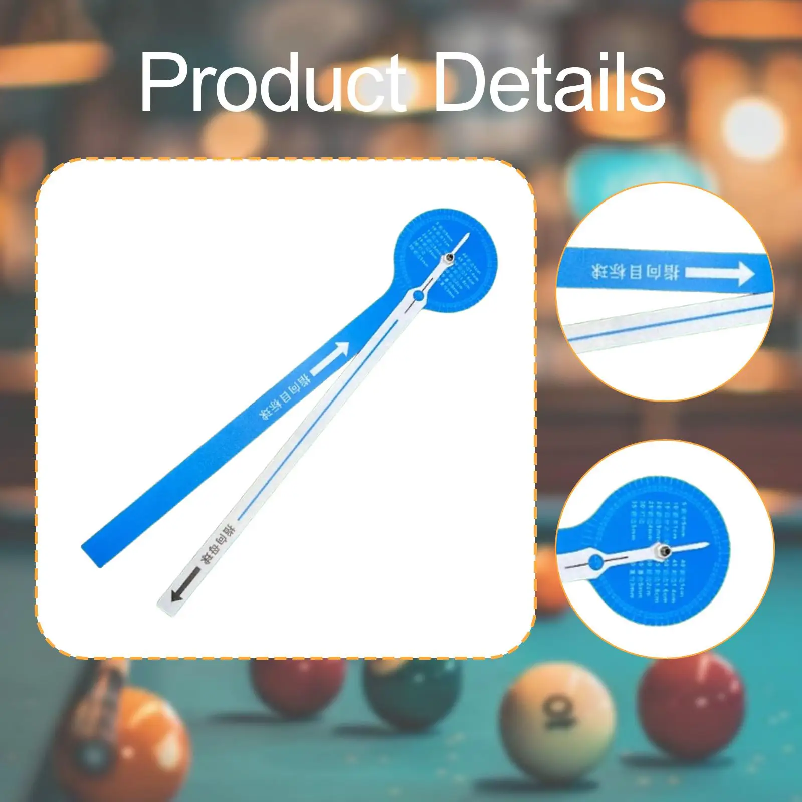 Attrezzatura per la mira della palla angolare da biliardo Attrezzo per stecca dritta per snooker