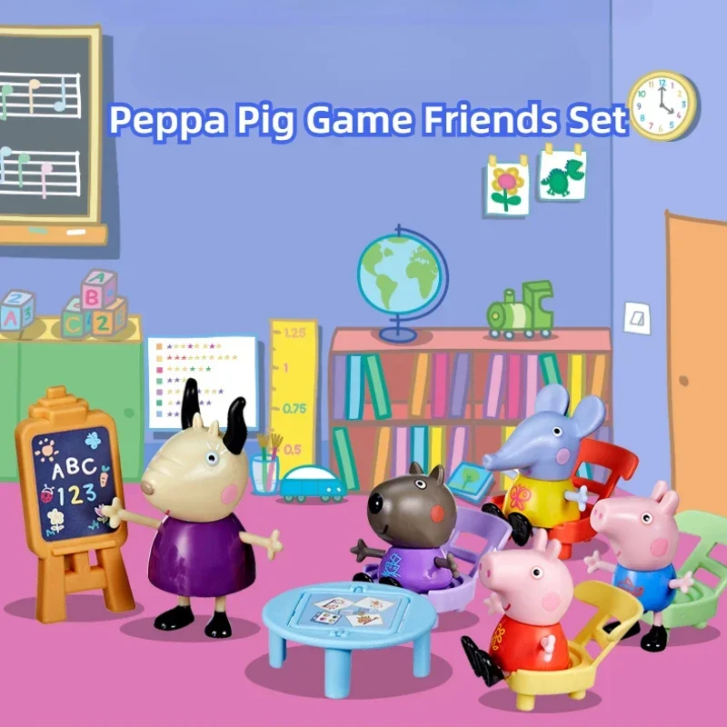 Hasbro Peppa Pig Danny Dog Doll Campus Game Friends Action Figure Original Authentic Christmas Gift Birthday Gifts Set