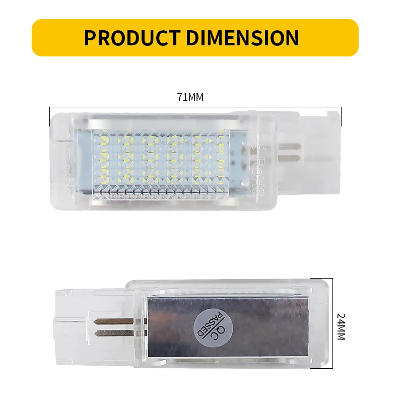2PCS LED Footwell Light Glove Box Lamps For VW CC EOS Golf 5 6 7 Plus Sportsvan Jetta Passat B6 B7 B8 Scirocco Sharan Tiguan