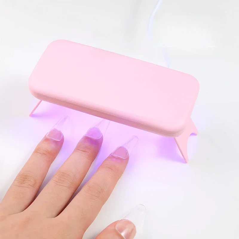 Mini máquina de fototerapia USB con luz de ratón para mejorar las uñas, secador de pegamento para esmalte de uñas, fototerapia portátil para hornear LED