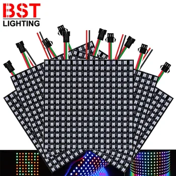 1~5 pièces WS2812B LED RGB bande lumineuse flexible et adressable individuellement WS2812 8x8 16x16 8x32 écran matriciel 5V 8 meilleures matrices LED adressables en ventes - No 2