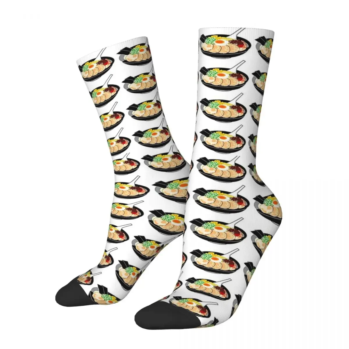 

Ramen Noodles Bowl Looks Yummy Socks Harajuku High Quality Stockings All Season Long Socks Accessories Unisex Christmas Gifts